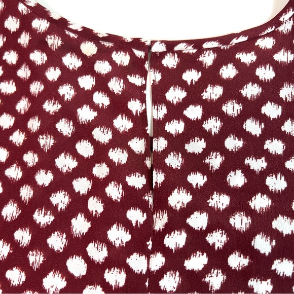 Theory Silk Bringam Painter Dot Blouse Top Size Large - Picture 8 of 8